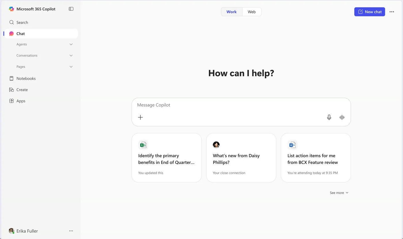 Aplicación de Microsoft 365 Copilot