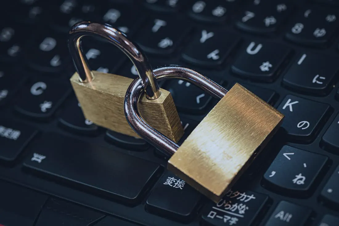 Padlocks on a keyboard